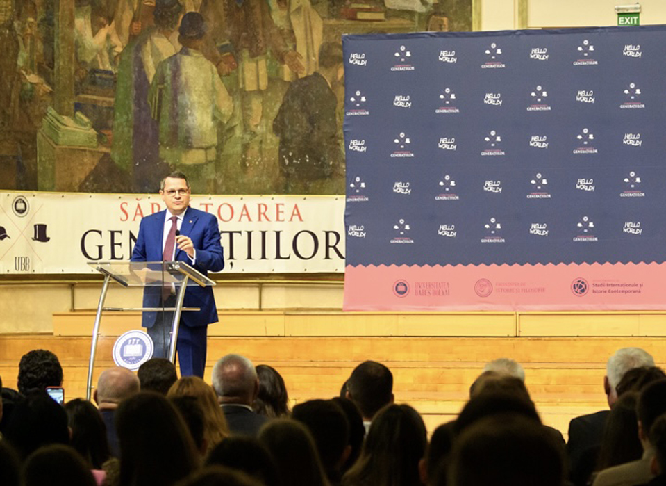 Discursul directorului SRI, domnul Eduard Hellvig la universitatea Babeș-Bolyai”